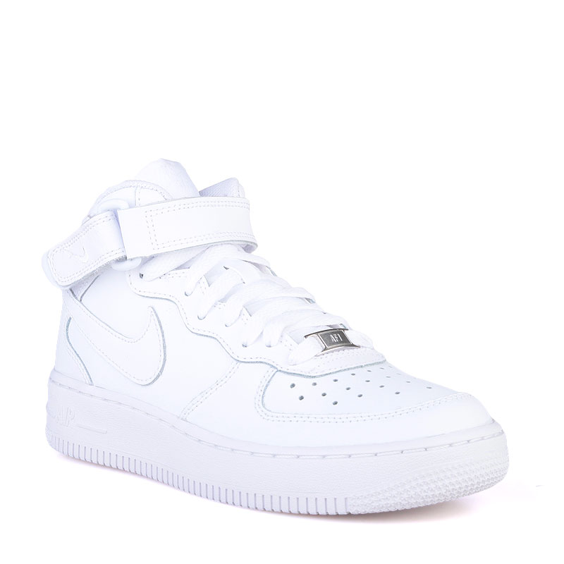 детские белые кроссовки Nike Air Force 1 Mid 314195-113 - цена, описание, фото 1